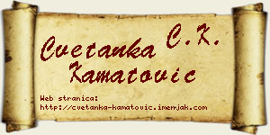 Cvetanka Kamatović vizit kartica